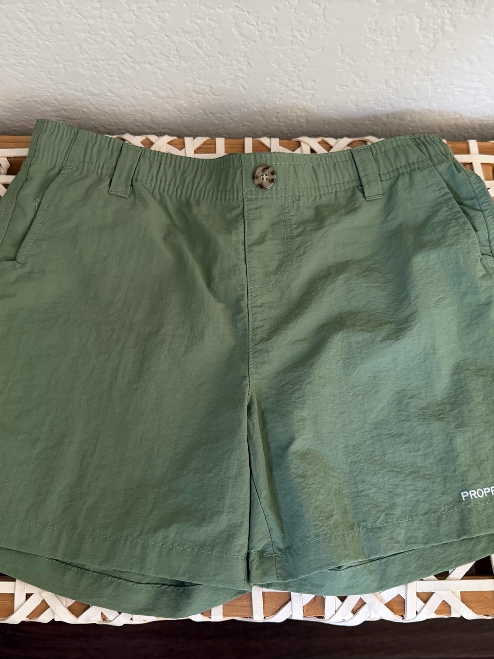 Kids Olive Green Active Shorts